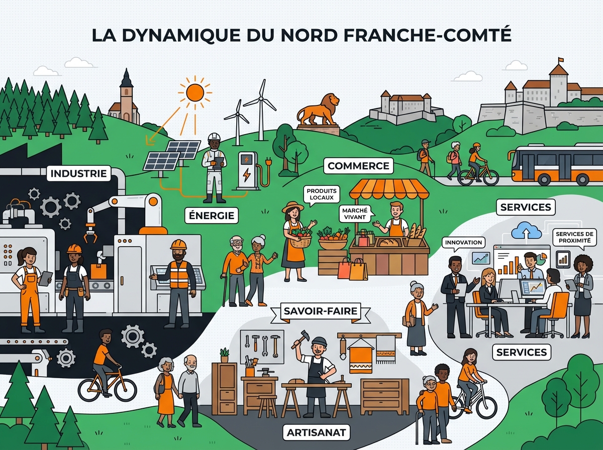 Tissu économique de Belfort et Montbéliard - industrie, énergie, commerce et services